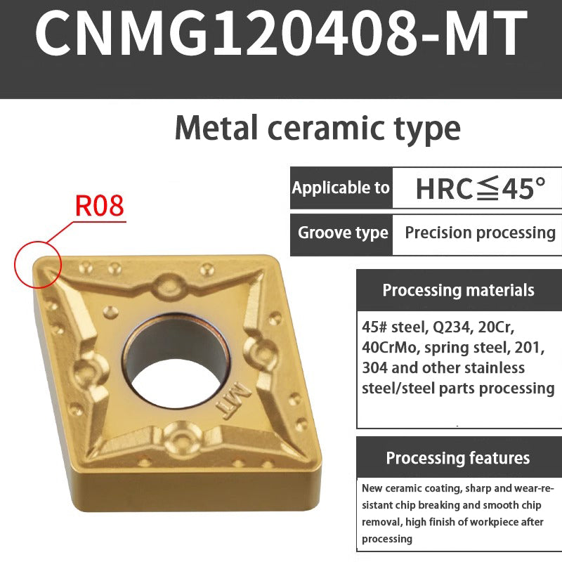 116-CNMG120404 turning blade 120408 steel stainless steel aluminum diamond outer circle alloy blade Shandong Denso Pricision Tools Co.,Ltd.